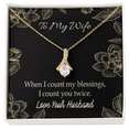 thumbnail image 2 of To My Wife  When I count my blessings Alluring Ribbon Necklace Message Card, 2 of 20