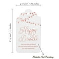 thumbnail image 5 of Inkdotpot Happy Diwali Bottle Tag Real Rose Gold Foil Favor Hang Tags 50 Pcs, 5 of 6