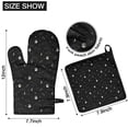 thumbnail image 6 of Black Night Sky Pattern Kitchen Oven Mitt and Pot Holder Sets 2 Pcs for Baking, Cooking and Grilling, Heat Resistant Up To 392 °F, 6 of 7