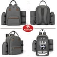 thumbnail image 2 of ALLCAMP Picnic Backpack - Insulated Cooler Bag with Compartment, Detachable Wine Glass Holder, Throw Blanket & Cutlery Set, 2 Person Picnic Set for Family Outings, Couple Gifts (Gray), 2 of 8