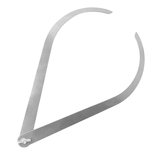 FTVOGUE Calibrador de 10 Pulgadas Herramienta de cerámica para medir Arcilla Pata Doblada Calibrador de Acero Inoxidable Escultura de Arcilla Herramienta de cerámica