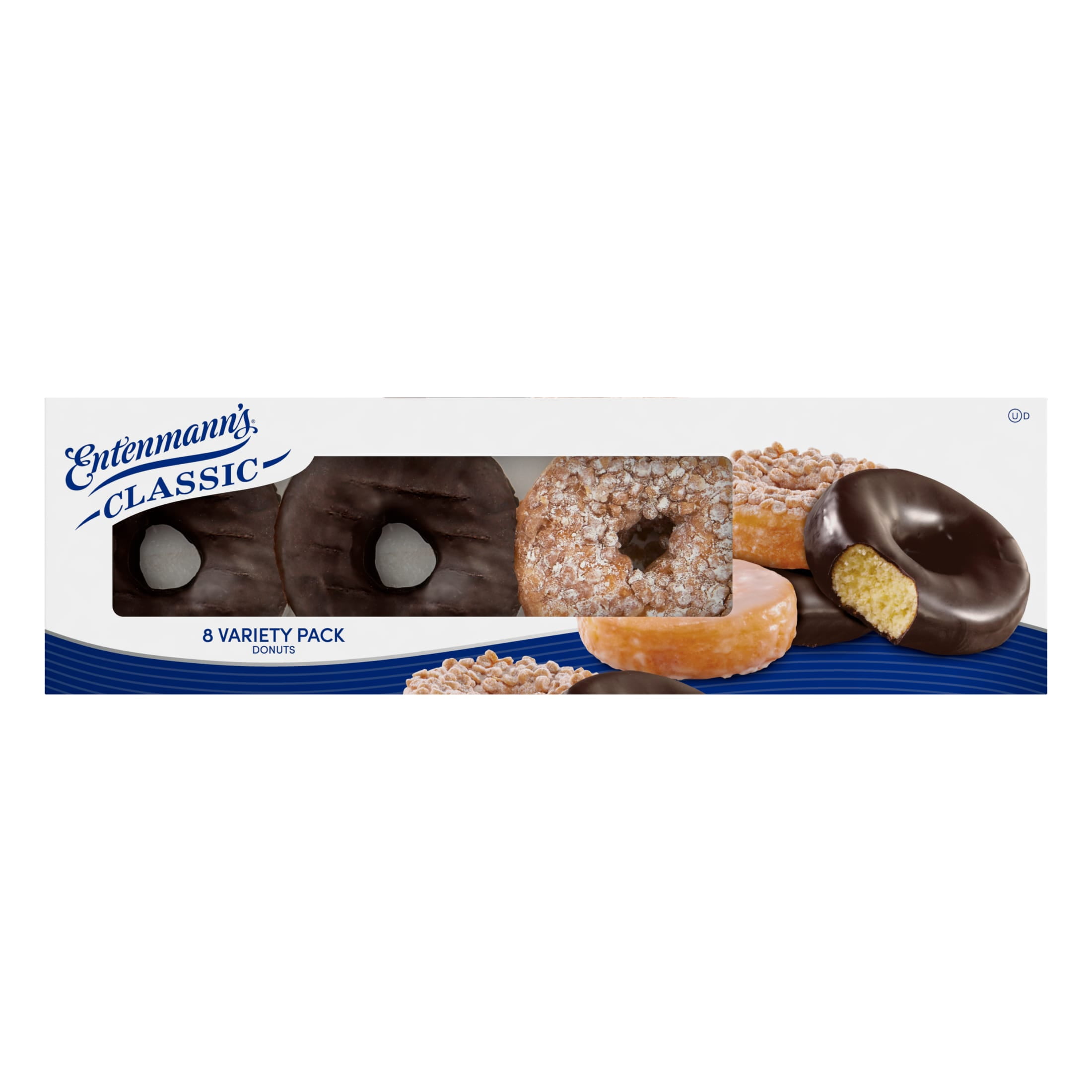 Entenmann's Classic Assorted Donuts, 8 count, Donuts, 16.8 oz Variety Pack