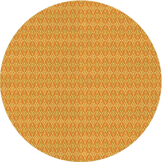 Ahgly Company Tapis d'Intérieur Lavables en Machine, Ronds, Orange Fluo Transitionnel, Ronds de 6'