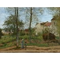 thumbnail image 2 of Pissarro, Camille 14x12 Black Ornate Wood Framed with Double Matting Museum Art Print Titled - Houses at Bougival (Autumn), 2 of 4