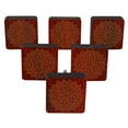 thumbnail image 1 of IBA Indianbeautifulart Boutons de Meuble Gravés Mandala Rouges Poignée de Tiroir d'Armoire Lot de 10, 1 of 3