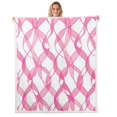 thumbnail image 1 of Erosebridal Pink Ribbon Fleece Blanket, Stripes Sherpa Throw, Girls Bow Decor, 1 of 6