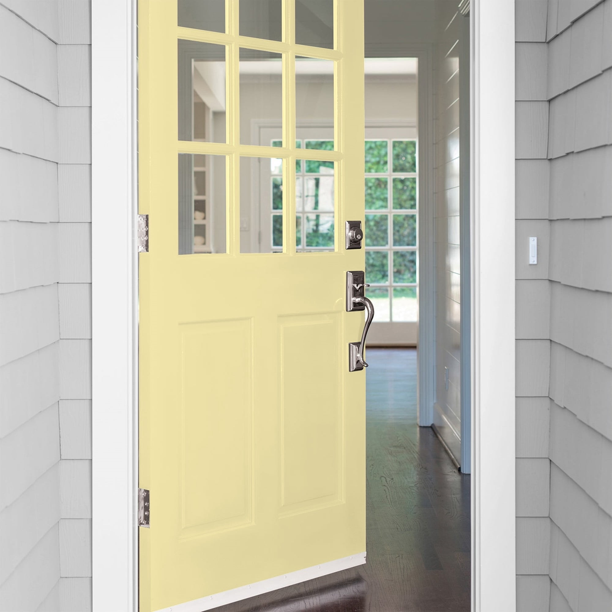 Glidden One Coat Turning Oakleaf / Yellow Satin Exterior Paint with Primer, 1 Gallon