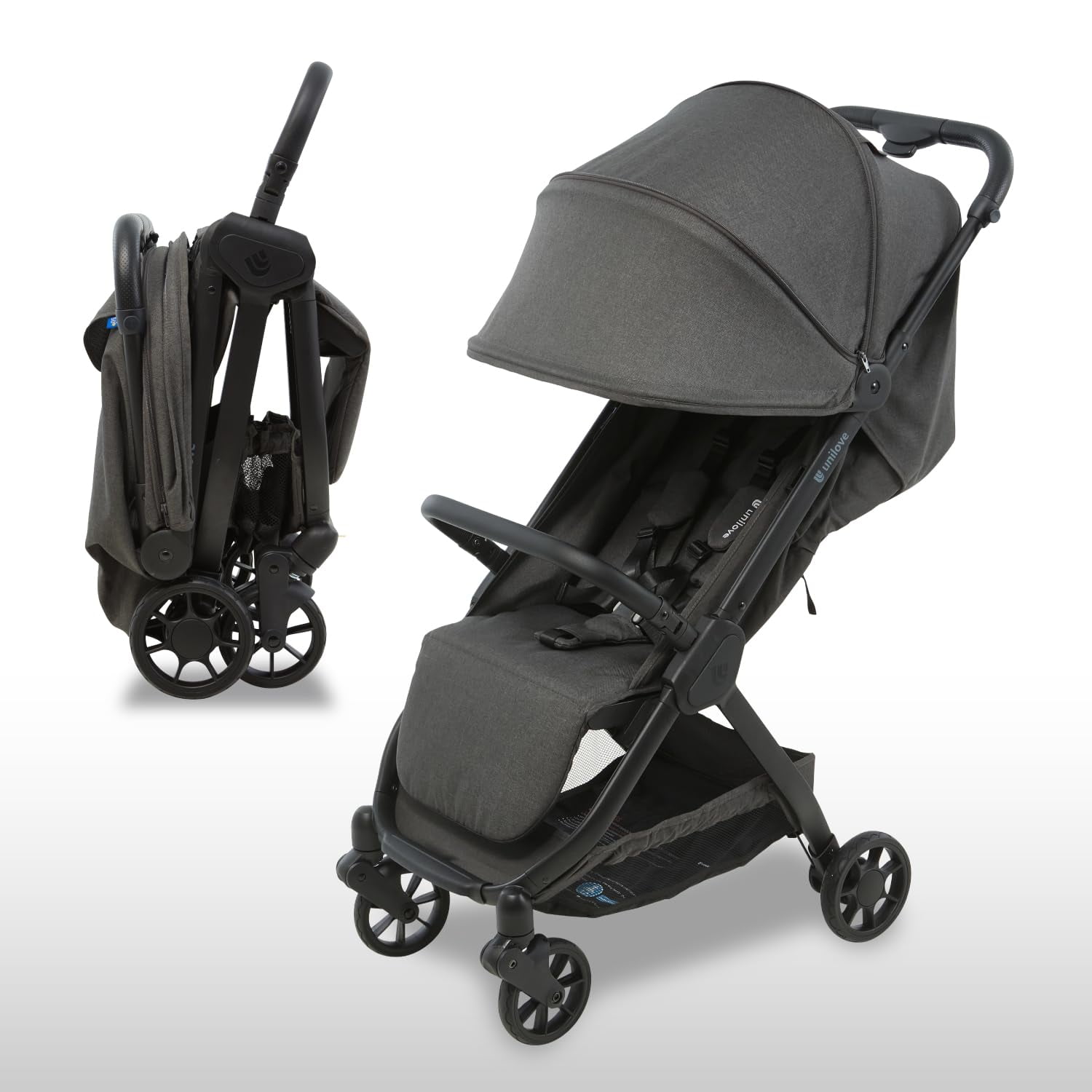 Unilove Pika Travel Stroller, Onyx Black