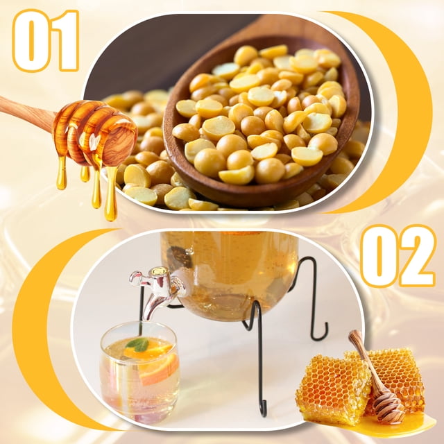 Billuyoard Proyectos de bricolaje amarillos fáciles con pastillas de cera de abejas naturales, bolitas cosméticas de cera de abejas, cuentas de Kits para hacer velas
