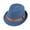 Blue, variant on Toldder Kids Straw Trilby Fedora Cap Felt Fedora Hat Short Brim Sunhat