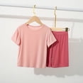thumbnail image 1 of Pijamas de modal para padres e hijos, ropa de casa, pijamas de verano finos de manga corta, estilo coreano, traje para niños y niñas, transpirable, 1 of 5