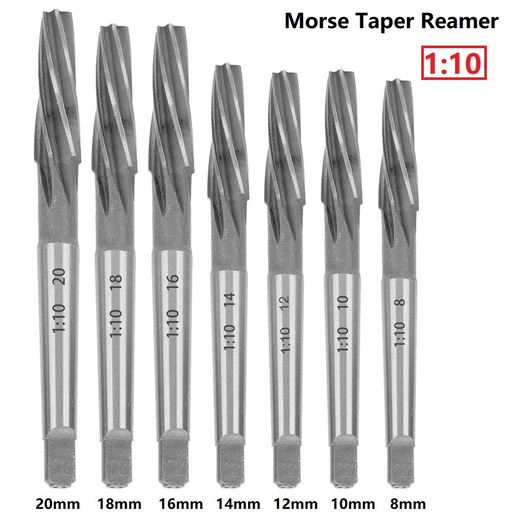 QXKE 1:10 Morse Taper Reamer Tapered Chucking Spiral Reamer HSS 8/10/12/14/16/18/20mm - image 2 of 5