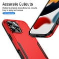 thumbnail image 4 of Allytechgroup Rugged Case for Apple iPhone 16 Pro, Hybrid TPU PC Back Cover Drop Proof Anti-Scratch Bumper Camera Lens Protective Phone Case Cover for Apple iPhone 16 Pro, Red+Black, 4 of 6
