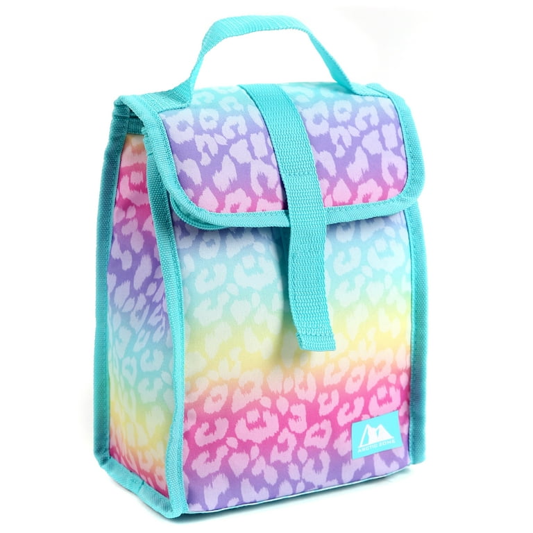 Arctic Zone Fold Down Lunch Bag with Thermal Insulation Leopard