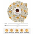 thumbnail image 6 of 13 Inch Round Placemats Set of 4, Spring Daisy Non Slip Heat Insulation PP Table Mats, Country Vintage Yellow White Floral Leaf Washable Place Mats for Kitchen Dining Party Table Decor, 6 of 7
