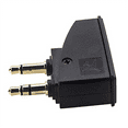 thumbnail image 2 of Flight Headphone Adapter 3.5 Mono Plug to 2X3.5 Plugs Compatible with QC45 QC35 QC3 QC25 QC20 Headphone Airline Adapter, 2 of 6