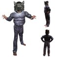 thumbnail image 1 of Halloween Costumes for Kids Toddlers Halloween Child Muscle Wolf Muscle Top +Pant +Wolf Mask, 1 of 5