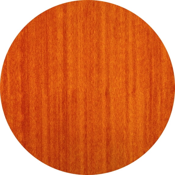 Ahgly Company Indoor Round Abstract Yellow Contemporary Area Rugs, 3' Round