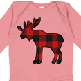 thumbnail image 4 of Inktastic Moose Silhouette Plaid Boys or Girls Long Sleeve Baby Bodysuit, 4 of 5