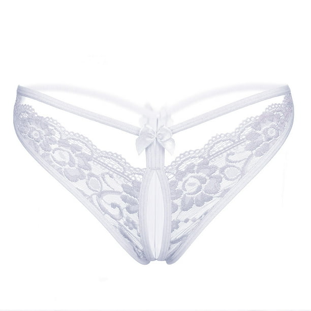 Support Panties For Blister Packs White Lace G String Womens