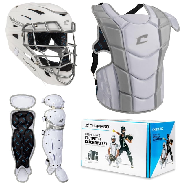 Kit de receptor CHAMPRO Optimus Pro Fastpitch blanco 12+