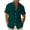 Green, variant on ZVNAΖH Men's Waffle Knit Bird Print Shirt, Short Sleeve Collared Button Down Casual Top with Contrast Placket, S-3XL