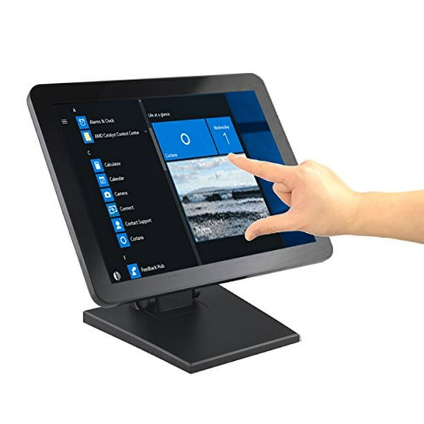 Moniteur multi-touch rétroéclairé LED capacitif de 15 pouces, véritable  écran tactile plat sans couture, idéal pour le bureau, les points de vente,  la vente au détail, le restaurant, le bar, la salle