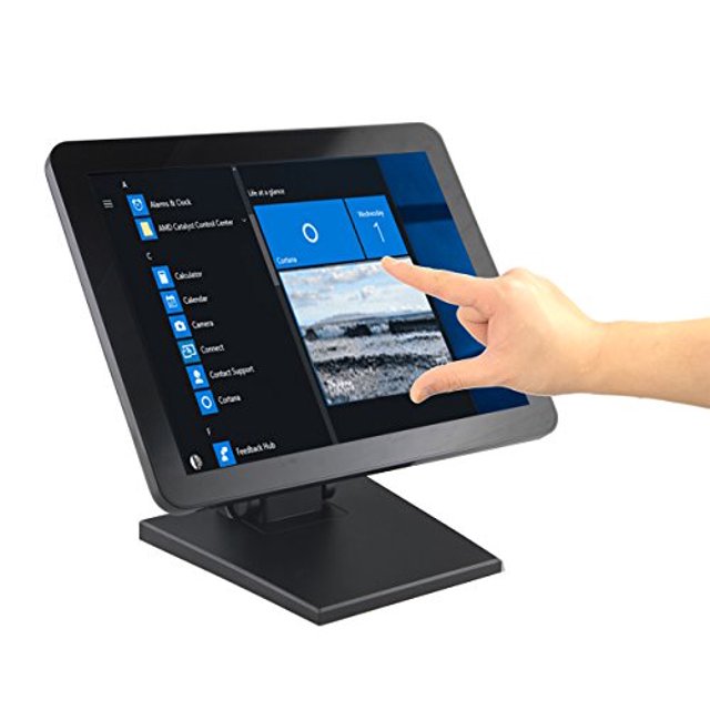 ANGEL POS 15" Capacitive LED Backlit Multi-Touch Monitor, True Flat Seamless Design Touchscreen, Great for Office, POS, Retail, Restaurant, Bar, Gym, Warehouse, NO Driver Required