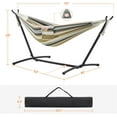 thumbnail image 2 of REKHH Double Hammock with Stand, 2-People Hammock & Stand Set Storage Bag & Carrying Bag, Outdoor/Indoor Heavy-Duty Portable Hammock, 450LB Capacity - Desert Stripe, 2 of 8