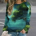 thumbnail image 2 of Landscape Butterfly Womens Oversized Sweatshirts Hoodies Crewneck Casual Tops Comfy FallWinter Clothes 2024, 2 of 7