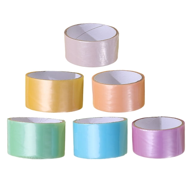 Luxshiny Assorted Color Pearlescent Adhesive Ball Tape for Craft Projects with Strong Adhesion