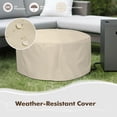 thumbnail image 3 of 30 in. Round Propane Fire Pit Table with LED Light - 50,000 BTU Gray Outdoor Fire Pit with Tank Holder, Gas Fire Pits s for Outside (Dark Gray, Golden LED Light), 3 of 9