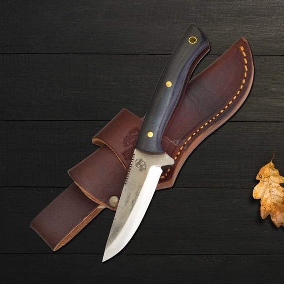Knives Ranch Model 3097 440C Steel Bushcraft Knife with Black Micarta Handle – Heavy Duty Fixed Blade Knife for Camping, Survival, Outdoor Use & EDC Gear