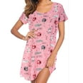 thumbnail image 1 of Cadeau TIMIFIS Roses Chemises de Nuit pour Femmes Manches Courtes T-Shirts de Nuit Imprimés Vêtements de Nuit Doux Confortables Décontractés Vêtements de Détente Grande Taille Chemises de Nuit Robe de Pyjama Printemps/été, 1 of 6