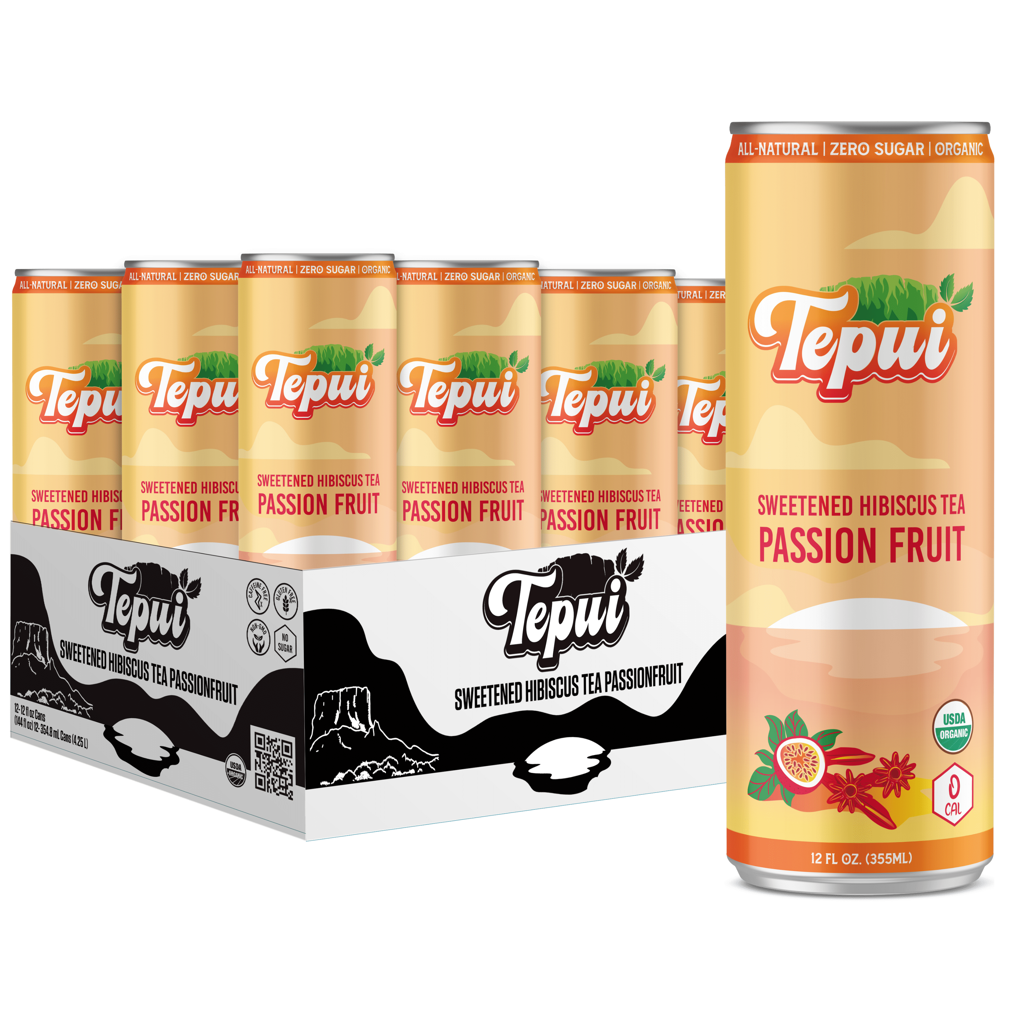 Tepui Organic Sweetened Hibiscus Tea Passion Fruit Zero Sugar/ Zero