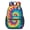 Blue and Green, variant on Blue and Green Tie Dye Pattern 17" School Backpacks for Teens,Waterproof Oxford Fabric,S-Shape Padded Straps for School,Travel,Hiking,Camping