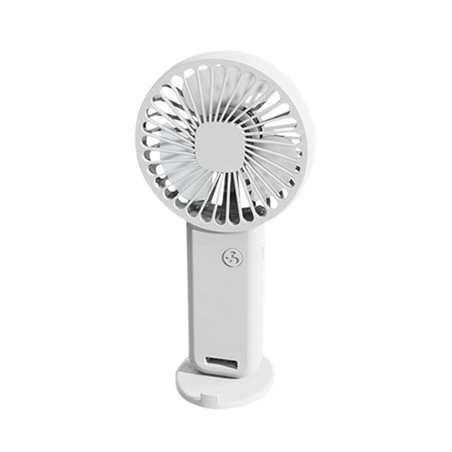 Ventilador Mini portátil Carga USB Refrigeración 3 velocidades Ventiladores pequeños para exteriores Blanco