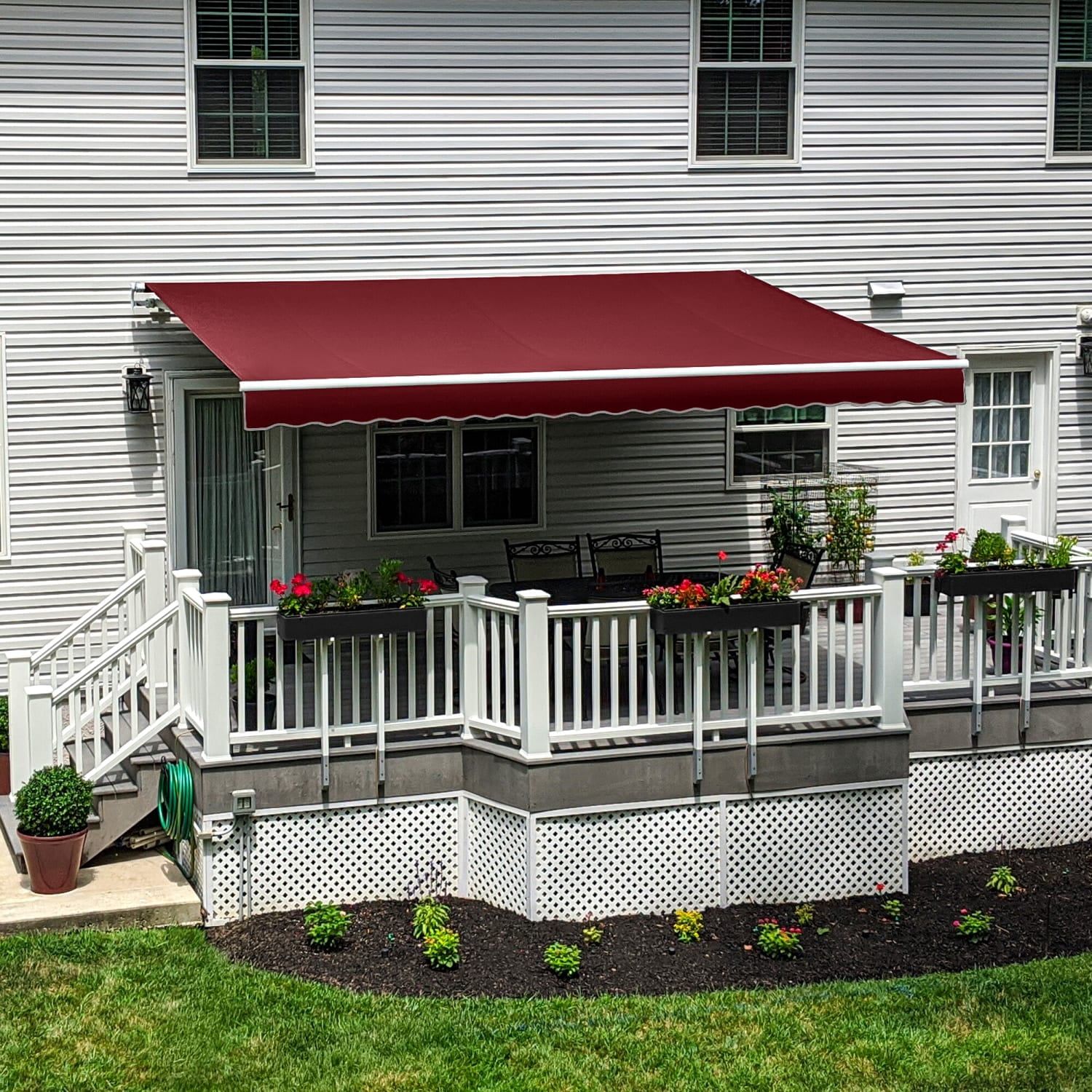 Awntech Maui Left Motor with Remote Motorized Retractable Awning