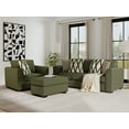 thumbnail image 3 of Roundhill Furniture Marvella 3-Piece Living Room Set, Sofa, Chair, and Ottoman with Mosswood Chenille Upholstery, 3 of 17