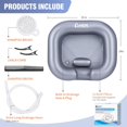 thumbnail image 4 of Lavabo inflable para champú portátil Cehim, plateado, 4 of 8
