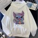 thumbnail image 3 of Disney-Sudadera con capucha de Lilo Stitch para hombre y mujer, ropa de calle con estampado de Anime Kawaii, de Manga corta, 3 of 5