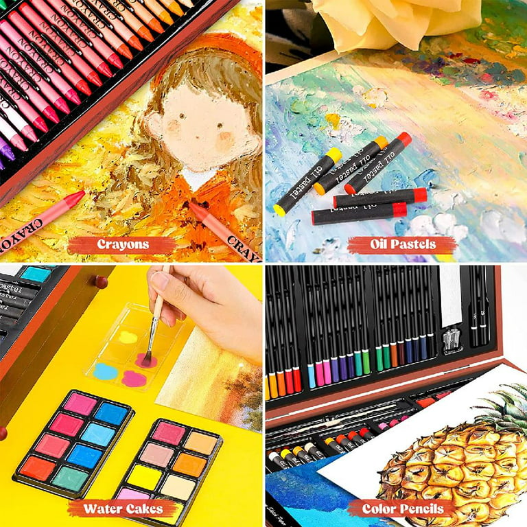 208 Pcs Kids Art Set Deluxe Drawing Set, Painting, Drawing & Art Supplies  For Girls Boys Teens Artist, Double Sided Drawing Easel Coloring Kit With  Cr