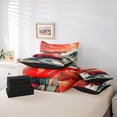 thumbnail image 4 of Erosebridal Boys Sports Car Bed in a Bag Queen size, Speed Racing Bed Set, Red, Reversible 7 Pieces, 4 of 5