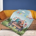thumbnail image 4 of Happy Easter Dachshund American Flag Truck Bunny Ears Cozy Fleece Blanket Wiener Dog Lover Gifts Idea Warm Soft Throw Blanket - 03001, 4 of 5