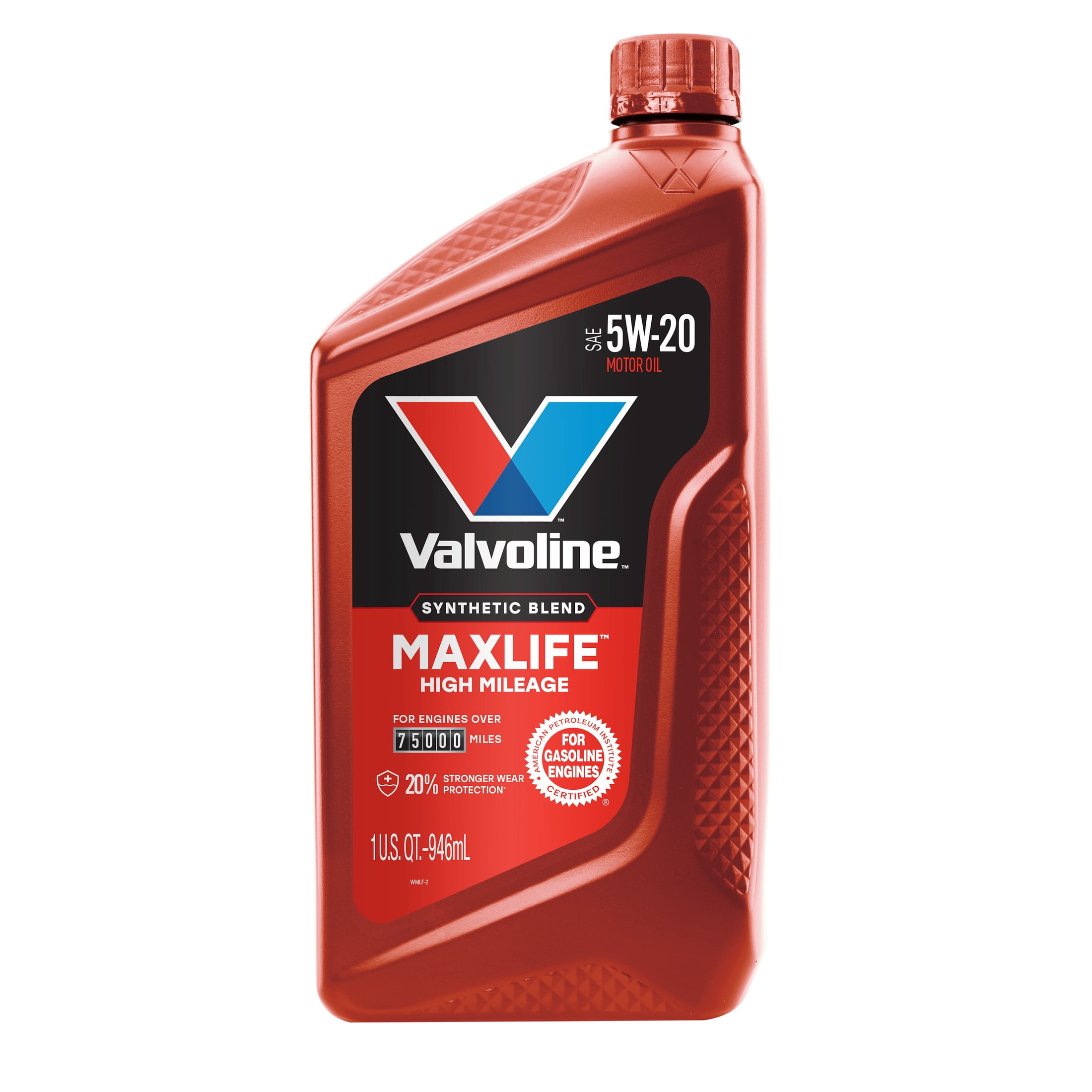 (5 pack) Valvoline MaxLife High Mileage 5W-20 Synthetic Blend Motor Oil 1 Quart