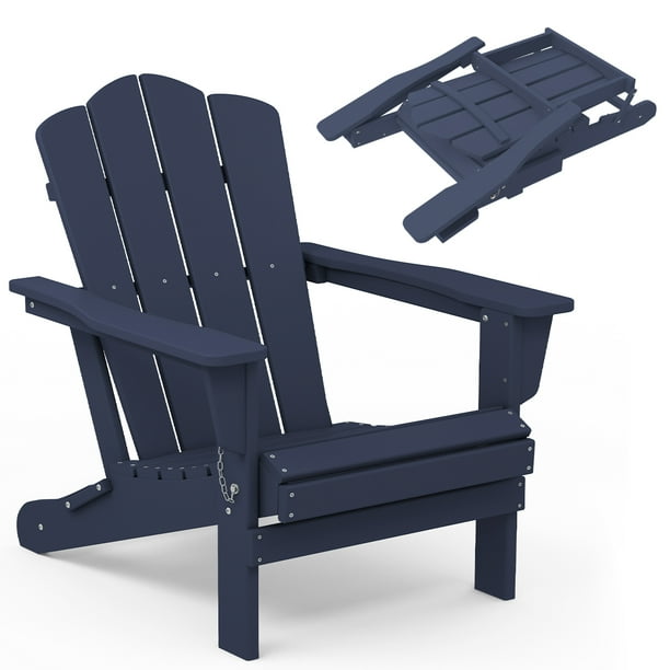 Folding Adirondack Chair, HDPE AllWeather Folding Adirondack Chair