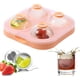 thumbnail image 1 of Molde de silicona para cubitos de hielo, forma de cubito de hielo redondo grande de 6,5 cm para cócteles, whisky, vino, frutas, puré de frutas, helado y té helado., 1 of 5