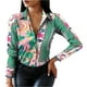 thumbnail image 1 of Camisa de manga larga estampada con cuello vuelto informal con botones para mujer a la moda Fridja  FKASFK3447, 1 of 8