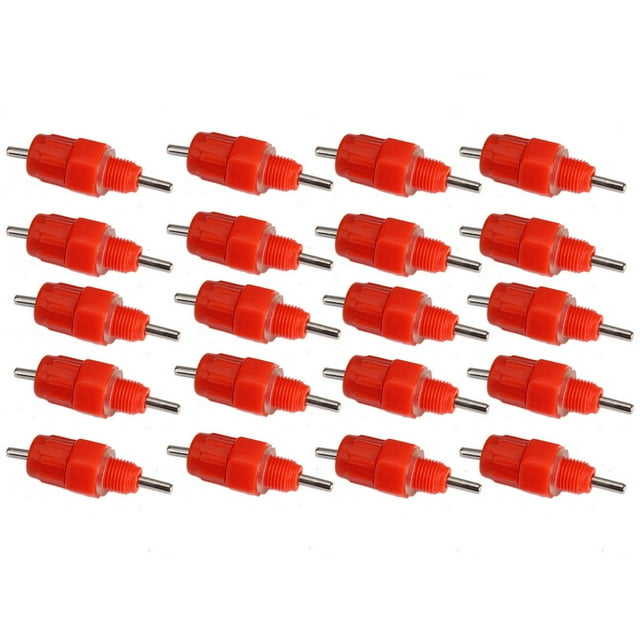 Vaidha 20Pcs Poultry Water Drinking Nipples Chicken Hen Feeding Screw In Drinker Screw