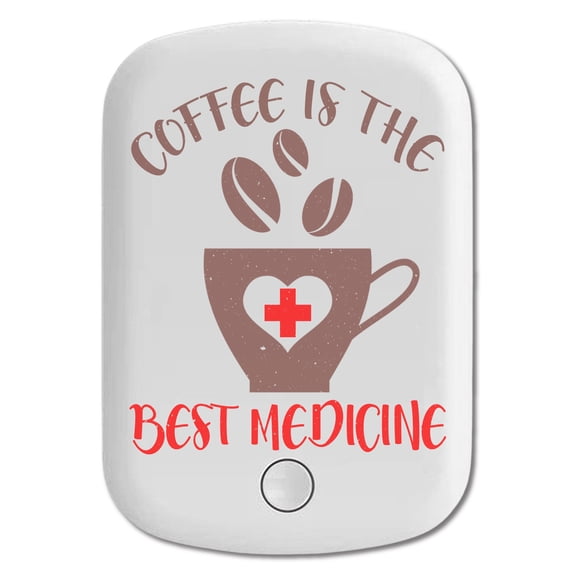 DistinctInk Magnetic Battery Pack, 5000 mAh Wireless Portable Charger with USB-C Cable, Compatible with MagSafe iPhone 14 / 13 / 12 Series - Coffee Best Medicine